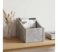 vidaXL Scatola per dischi LP Grigio Cemento 18 x 32 x 18 cm