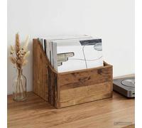 vidaXL Scatola per dischi LP Legno antico 37 x 33 x 32 cm
