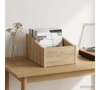 vidaXL Scatola per dischi LP Rovere Sonoma 23 x 33 x 16 cm