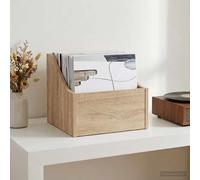 vidaXL Scatola per dischi LP Rovere Sonoma 37 x 33 x 32 cm