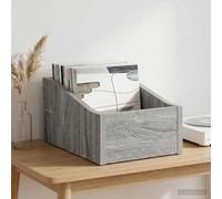 vidaXL Scatola per dischi LP Sonoma grigio 23 x 33 x 16 cm