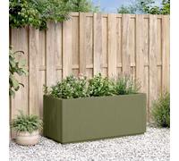 vidaXL Scatola di fiori da giardino verde, 80 x 36 x 35 cm, in PP, vaso decorativo per il giardino, perfetto per esporre e abbellire le vostre piante