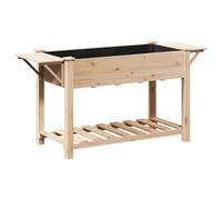 vidaXL Scatola di vasi in legno di pino rustico 155 x 59 76,5 cm finitura naturale bella ideale per uso interno ed esterno ampio stoccaggio con design a mensola scala giardino vaso di made