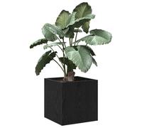 vidaXL Scatola per vasi Rovere Nero 40 x 38.5 x 40 cm, Scatola per piante moderna, resistente, supporto quadrato per piante, accessorio per giardini eleganti