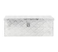 vidaXL Scatola portaoggetti argento 70x31x27 cm alluminio