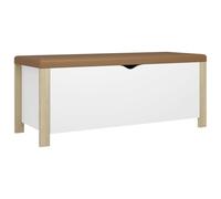vidaXL Scatola portaoggetti con cuscino bianco e rovere Sonoma 105 x 40 x 45 cm