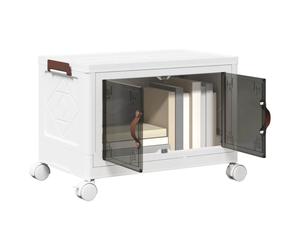 vidaXL Scatola Portaoggetti Impilabile con Ruote 28 L 48,5x29,5x33 cm