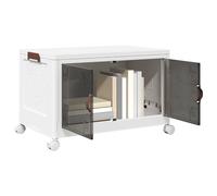 vidaXL Scatola Portaoggetti Impilabile con Ruote 75 L 64x40x41 cm