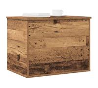 vidaXL Baule di Stoccaggio Rustico in Legno | Finitura in Legno Antico | Grande Cassa per Soggiorno e Camera da Letto | Legno Massello Riciclato | Decorativo | Facile Assemblaggio Richiesto | Mobili p