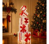 vidaXL Scatola regalo decorativa natalizia 5 pz 125 LED Bianco freddo