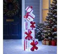 vidaXL Scatola regalo decorativa natalizia 5 pz 125 LED Blu