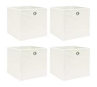 vidaXL Scatole 4 pz Bianche 32x32x32 cm in Tessuto