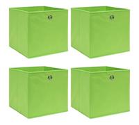vidaXL Scatole 4 pz Verdi 32x32x32 cm in Tessuto