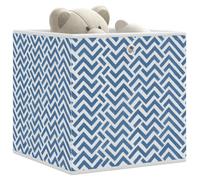 vidaXL Scatole Portaoggetti 10 pz Blu 32x32x32 cm Tessuto non Tessuto