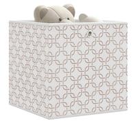 vidaXL Scatole Portaoggetti 10 pz Crema 32x32x32cm Tessuto non Tessuto