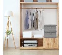 vidaXL Scatole Portaoggetti 2pz in Tessuto 50x30x25 cm Grigio