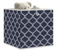 vidaXL Scatole Portaoggetti 4 pz Blu 32x32x32 cm Tessuto non Tessuto