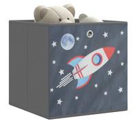 vidaXL Scatole Portaoggetti 4 pz Grigio 32x32x32cm Tessuto non Tessuto