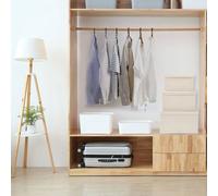vidaXL Scatole Portaoggetti Impilabili Set 3pz in Tessuto Crema
