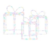 vidaXL Scatole Regalo di Natale Luminose LOVIISA 3 pz 360 LED