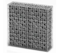 vidaXL Rete Gabbione Giardino Filo Zincato 100x100x30 cm Parete di Recinzione