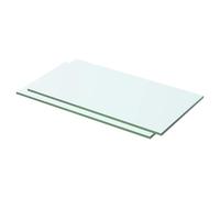 vidaXL Mensole in Vetro Trasparente 2 pz 50x20 cm