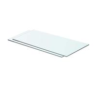 vidaXL Mensole in vetro trasparente 2 pz 60 x 25 cm
