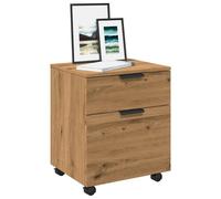 vidaXL Schedario con Ruote Rovere 45x38x54 cm Legno Multistrato