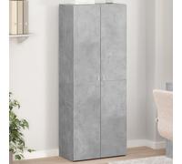 vidaXL Armadio di archiviazione Grigio cemento 60x32x153 cm Legno di ingegneria, unità di stoccaggio con schienali