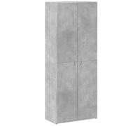 vidaXL Schedario Grigio Cemento 60x32x153 cm in Truciolato, Mobile da Ufficio, portaoggetti da Ufficio, Mobile Porta File, arredo da Ufficio