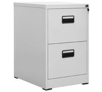 vidaXL Schedario Grigio Chiaro 46x62x72,5 cm in Acciaio