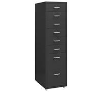 vidaXL Schedario Mobile Antracite 28x41x109 cm in Metallo