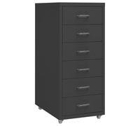 vidaXL Schedario Mobile Antracite 28x41x69 cm in Metallo