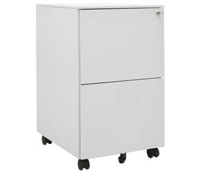 vidaXL Schedario Mobile Grigio Chiaro 39x45x67 cm in Acciaio