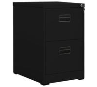 vidaXL Schedario Nero 46x62x72,5 cm in Acciaio