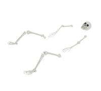 vidaXL Scheletro di Halloween Bianco 20 x 10 x 9.5 cm Plastica, Decorazioni Halloween per Il Soggiorno, scheletri Resistenti, addobbi Indoor-Outdoor, Tema casa stregata