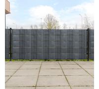 vidaXL Schermi da Balcone 10 pz Antracite 255x19 cm in Polyrattan