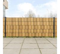 vidaXL Schermi da Balcone 10 pz Marrone Chiaro 255x19 cm in Polyrattan