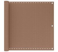 vidaXL Schermo da balcone Tortora 75 x 800 cm HDPE e alluminio, Recinzione per giardino, schermo resistente ai raggi UV, facile installazione, protezione per balcone, frangivento