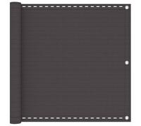 vidaXL Schermo da balcone Antracite 75 x 1000 cm HDPE e alluminio, Recinzione per giardino, schermo resistente ai raggi UV, facile installazione, protezione per balcone, frangivento