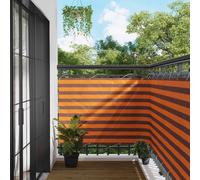vidaXL Schermo da balcone Arancione e Marrone 110 x 500 cm