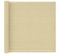 vidaXL Schermo da balcone Beige 90 x 700 cm HDPE e alluminio