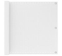 vidaXL Schermo da balcone Bianco 90 x 700 cm HDPE e alluminio, Recinzione per giardino, schermo resistente ai raggi UV, facile installazione, protezione per balcone, frangivento