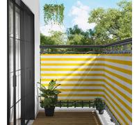 vidaXL Schermo da balcone Giallo e Bianco 110 x 800 cm Tessuto Oxford