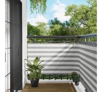 vidaXL Schermo da balcone Grigio chiaro e bianco 90 x 600 cm