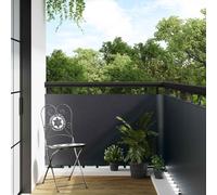 vidaXL Schermo da balcone Grigio Scuro 1000 x 80 cm polyrattan