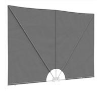 vidaXL Frangivista per balcone, 200 x 400 cm, in poliestere, ad angolo retto, grigio chiaro, per giardino e terrazza, moderna, pieghevole, protezione dai raggi UV, separazione del balcone