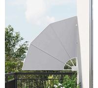 vidaXL Schermo di Privacy per Balcone Grigio 115 x 115 cm Poliestere, Schermo Privacy Pieghevole per Balcone, Moderno e Resistente, Soluzione Esterna, Anti-UV e Resistente a Tutte Le intemperie