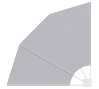 vidaXL Schermo di Privacy per Balcone Grigio 115 x 115 cm Poliestere, Schermo Privacy Pieghevole per Balcone, Moderno e Resistente, Soluzione Esterna, Anti-UV e Resistente a Tutte Le intemperie