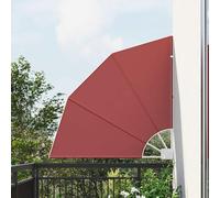 vidaXL Schermo di Privacy per Balcone Terracotta 115 x 115 cm Tessuto